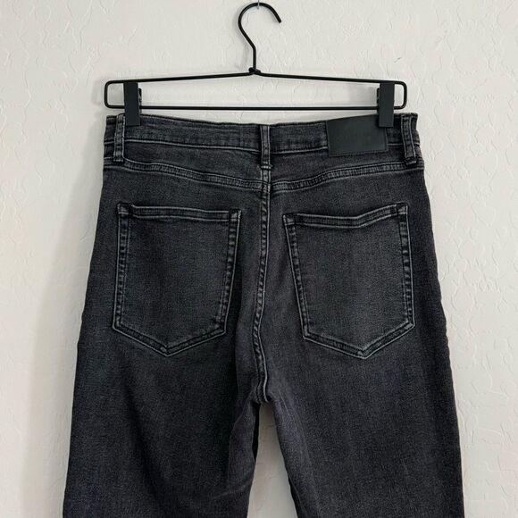 Everlane The Authentic Stretch High-Rise Skinny Button Fly size 30 ankle black - Picture 10 of 13